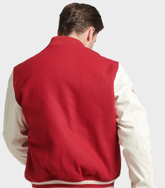 College Varsity Red Bomber Varsity Jacket